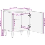 vidaXL Noćni ormarići 2 pcs 40 x 33.5 x 46 cm | shoptok.hr