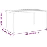 vidaXL Vrtna jedilna garnitura 7-delna črna aluminij | Shoptok.si