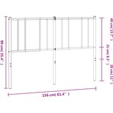  Metalno zamjensko uzglavlje bijelo 150 cm | shoptok.hr