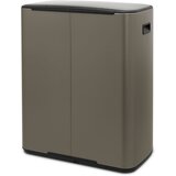 Brabantia Koš za odpadke s pedalom Bo, s plastičnim vložkom, 60 litrov - platinasta | Shoptok.si