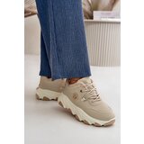 Boto Warm Women's Sports Shoes Lace-up On Platform Beige Bialoa | Shoptok.si