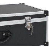 vidaXL CD kovček za 80 CD-jev iz aluminija ABS črn | Shoptok.si