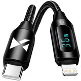 Wozinsky USB-C - Lightning kabel za iPhone z LED zaslonom 36W 1m črn, (21090777) Cene