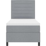  Krevet s kutijom opruge s madracem svjetlosiv 90x200 cm tkanina | shoptok.hr