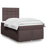  Krevet s oprugama i madracem tamnosmeđi 120 x 200 cm od tkanine | shoptok.hr