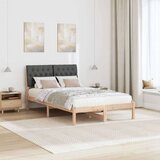 vidaXL Krevetni okvir s tapiciranim uzglavljem Smeđa 120 x 200 cm | shoptok.hr