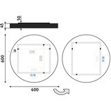  NIMCO ZPC 31000RVX-90 - LED ogledalo za kupatilo sa pozadinskim osvetljenjem 3000-6500K 60 cm IP44 | Eponuda.com