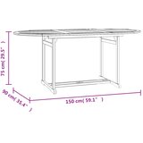  7-dijelni vrtni blagovaonski set od masivne tikovine | shoptok.hr