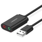 Ugreen USB-A To 3.5mm External Stereo Sound Adapter Black 15cm | shoptok.hr