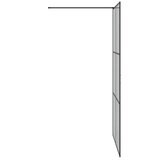  Zid za walk-in tuš Crna 115 x 195 cm Staklo otporno na udarce | shoptok.hr