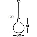 XXXL VISEČA SVETILKA Snowdrop 30/120 cm E27 | Shoptok.si