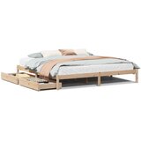 vidaXL okvir kreveta bez madraca 200 x 200 cm od masivne borovine | shoptok.hr