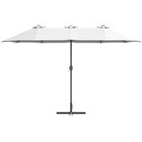  Vrtni suncobran Pijesak 370 x 197 x 239 cm Poliester i aluminij | shoptok.hr