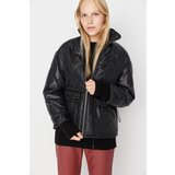 Trendyol Black Oversize Waist Pleated Quilted Coat | Shoptok.si