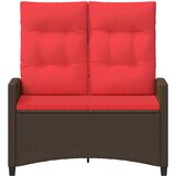  Vrtna klupa Smeđa i crvena 105 x 60 x 112 cm Čelik i poliester | Eponuda.ba