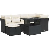 vidaXL 7-dijelni set vrtnih sofa od poliratana s jastucima crni | shoptok.hr