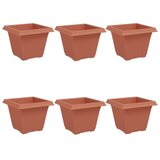  Kvadratna saksija za cvijeće 6 pcs Crvena cigla 38 x 38 x 30 cm - Crvena cigla 38 x 38 x 30 cm 6 | shoptok.hr