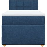 vidaXL Box spring postelja z vzmetnico modra 80x200 cm blago, (21291248) | Shoptok.si