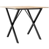 Maison Chic Jedilna miza - Kuhinjska miza - Jedilni stol X okvir 90x90x75 cm trdna borovina lito železo, (21715090) Cene