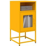 vidaXL Nočna omarica Gorčično rumena 36x39x78 cm Hladno valjano jeklo | Shoptok.si