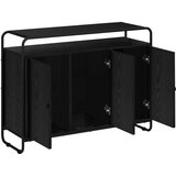 Komoda Crni hrast 102 x 35 x 75 cm Konstruirano drvo Slike