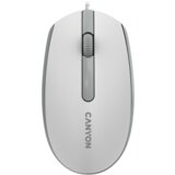 Canyon wired optical mouse with 3 buttons, dpi 1000, with 1.5M usb cable,white grey, 65*115*40mm, 0.1kg cene