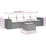  5-dijelni vrtni set sofa s jastucima bež od poliratana | shoptok.hr