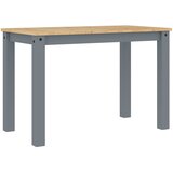 Maison Chic Jedilna miza - Kuhinjska miza - Jedilni stol Panama siva 117x60x75 cm trdna borovina, (21715085) Cene