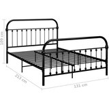  Za krevet crni metalni 120 x 200 cm | shoptok.hr