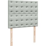 vidaXL Otomanski posteljni okvir z vzmetnicami siv 120x190cm žamet | Shoptok.si