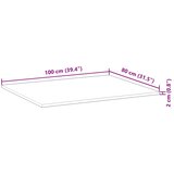  Ploča za radni stol neobrađena 100x80x2 cm od bagremovog drva | shoptok.hr