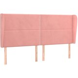  The Living Store Vzglavje z ušesi roza 183x23x118/128 cm žamet - Vzglavje, (21451950) | Shoptok.si