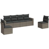 vidaXL 6-dijelni set vrtnih sofa od poliratana s jastucima sivi | shoptok.hr