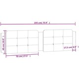 vidaXL Vzglavna stranica črna 193 cm umetno usnje, (21165989) | Shoptok.si