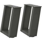  Noge za klubsko mizico v obliki črke U 2 kosa antracit 30 x (30-31) cm jeklo, (22123948) | Shoptok.si