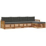vidaXL Zunanja garnitura za sedenje 5 pcs Naravna in antracitna, (5000280486) | Shoptok.si