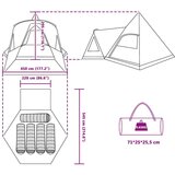  Teepee šator s krovom s pohranom Plava 545 x 450 x 295 cm | shoptok.hr