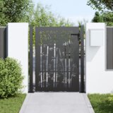 vidaXL Vrtna vrata Crna 105 x 150 cm Čelik s praškastim premazom | shoptok.hr