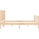  Kreveta s uzglavljem 160 x 200 cm od masivnog drva | shoptok.hr