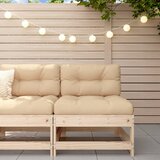 Maison Chic Vrtni sredinski kavč - Zunanji kavč trdna borovina, (22040761) | Shoptok.si