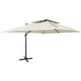  Vrtni senčnik z dvojno streho peščen 400x300 cm | Shoptok.si
