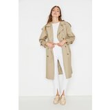 Trendyol Trench coat sa zatvaračem u bež boji Dugačka vodootporna funkcija krem | ružičasta | ePonuda.com