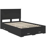  Konstrukcija postelje Črna 135 x 190 cm Konstruiran les, (5000103767) | Shoptok.si