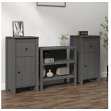  Komode 2 kom sive 40x35x80 cm od masivne borovine | shoptok.hr