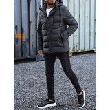DStreet Kurtka męska zimowa pikowana z kapturem ciemnoszara | shoptok.hr