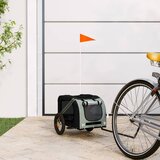 Prikolica za bicikl za ljubimce sivo-crna od tkanine i željeza | shoptok.hr