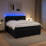  Boxspring krevet s madracem Crna 200 x 200 cm Baršun | shoptok.hr