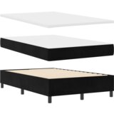 vidaXL Box Spring krevet s madracem i klupom crni 120x190 cm baršun | shoptok.hr