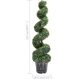  Umjetni spiralni šimšir s posudom zeleni 117 cm | shoptok.hr
