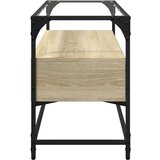 vidaXL TV omarica s stekleno ploščo sonoma hrast 98x35x51 cm inž. les | Shoptok.si